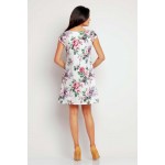 Rochie casual cu flori roses Awama